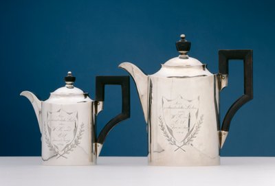 Pair of teapots, c.1814 by Johannes Adam Koerdell